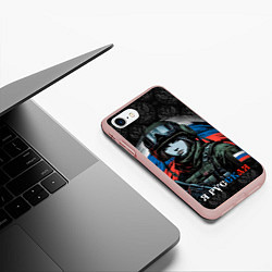 Чехол iPhone 7/8 матовый Я русская, цвет: 3D-светло-розовый — фото 2