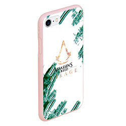 Чехол iPhone 7/8 матовый Assasins creed mirage game pattern, цвет: 3D-светло-розовый — фото 2