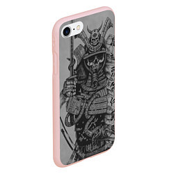 Чехол iPhone 7/8 матовый Demonic samurai, цвет: 3D-светло-розовый — фото 2