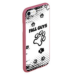Чехол iPhone 7/8 матовый Fall Guys game, цвет: 3D-малиновый — фото 2