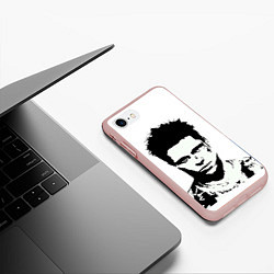 Чехол iPhone 7/8 матовый Тайлер, цвет: 3D-светло-розовый — фото 2