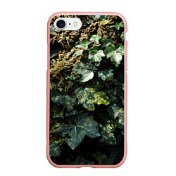 Чехол iPhone 7/8 матовый Реалистичный охотничий камуфляж, цвет: 3D-светло-розовый