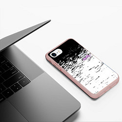 Чехол iPhone 7/8 матовый GTA vice city краски, цвет: 3D-светло-розовый — фото 2