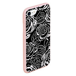 Чехол iPhone 7/8 матовый Цветочные паттерны, цвет: 3D-светло-розовый — фото 2