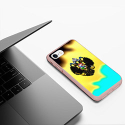Чехол iPhone 7/8 матовый Российская империя герб краски, цвет: 3D-светло-розовый — фото 2