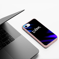 Чехол iPhone 7/8 матовый Louna neon bend, цвет: 3D-светло-розовый — фото 2