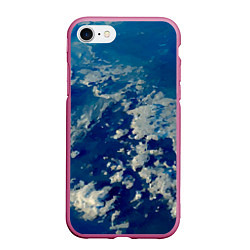 Чехол iPhone 7/8 матовый Небо Земли - star dust, цвет: 3D-малиновый