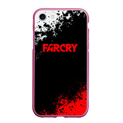 Чехол iPhone 7/8 матовый Farcry текстура краски, цвет: 3D-малиновый