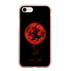 Чехол iPhone 7/8 матовый Ниндзя кровавой луны, цвет: 3D-светло-розовый