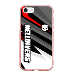 Чехол iPhone 7/8 матовый Helldivers 2: Skull Logo, цвет: 3D-светло-розовый