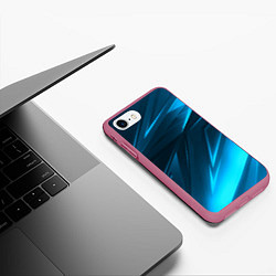 Чехол iPhone 7/8 матовый Geometry stripes neon color, цвет: 3D-малиновый — фото 2