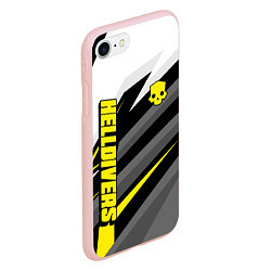 Чехол iPhone 7/8 матовый Helldivers 2: Uniform Yellow x White, цвет: 3D-светло-розовый — фото 2