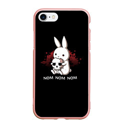 Чехол iPhone 7/8 матовый Хищный кролик, цвет: 3D-светло-розовый
