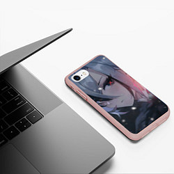 Чехол iPhone 7/8 матовый Genshin Impact Арлекино bore, цвет: 3D-светло-розовый — фото 2