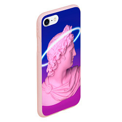 Чехол iPhone 7/8 матовый Vaporwave neon, цвет: 3D-светло-розовый — фото 2