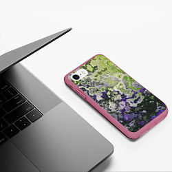 Чехол iPhone 7/8 матовый Абстрактный эффект ржавчины, цвет: 3D-малиновый — фото 2