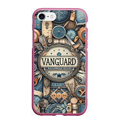 Чехол iPhone 7/8 матовый Vanguard composition - ai art, цвет: 3D-малиновый
