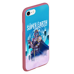 Чехол iPhone 7/8 матовый Helldivers 2: Super Earth, цвет: 3D-малиновый — фото 2