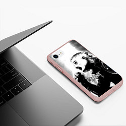 Чехол iPhone 7/8 матовый Slipknot, цвет: 3D-светло-розовый — фото 2