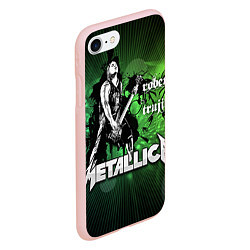 Чехол iPhone 7/8 матовый Metallica: Robert Trujillo, цвет: 3D-светло-розовый — фото 2