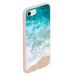 Чехол iPhone 7/8 матовый Берег, цвет: 3D-светло-розовый — фото 2