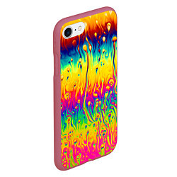 Чехол iPhone 7/8 матовый Tie dye, цвет: 3D-малиновый — фото 2