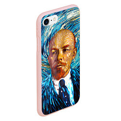 Чехол iPhone 7/8 матовый Ленин Ван Гога, цвет: 3D-светло-розовый — фото 2