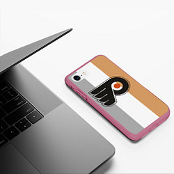 Чехол iPhone 7/8 матовый Philadelphia Flyers, цвет: 3D-малиновый — фото 2