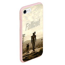 Чехол iPhone 7/8 матовый Fallout City, цвет: 3D-светло-розовый — фото 2