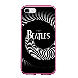 Чехол iPhone 7/8 матовый The Beatles: Stereo Type, цвет: 3D-малиновый