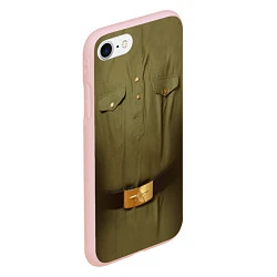 Чехол iPhone 7/8 матовый Униформа солдата, цвет: 3D-светло-розовый — фото 2