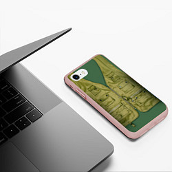 Чехол iPhone 7/8 матовый Жилетка рыбака, цвет: 3D-светло-розовый — фото 2