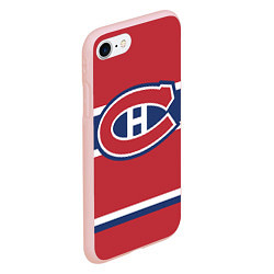 Чехол iPhone 7/8 матовый Montreal Canadiens, цвет: 3D-светло-розовый — фото 2