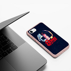Чехол iPhone 7/8 матовый Bowie Space, цвет: 3D-светло-розовый — фото 2