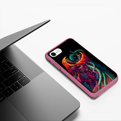 Чехол iPhone 7/8 матовый CS:GO Hyper Beast Monster, цвет: 3D-малиновый — фото 2