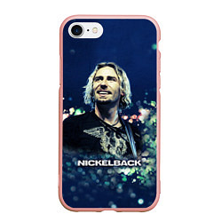 Чехол iPhone 7/8 матовый Nickelback: Chad Kroeger, цвет: 3D-светло-розовый