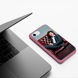 Чехол iPhone 7/8 матовый Бенедикт Камбербэтч, цвет: 3D-малиновый — фото 2