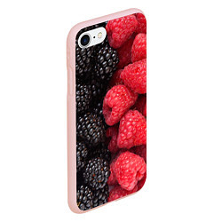 Чехол iPhone 7/8 матовый Ягодная, цвет: 3D-светло-розовый — фото 2
