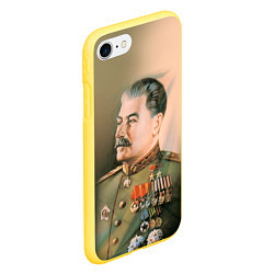 Чехол iPhone 7/8 матовый Иосиф Сталин, цвет: 3D-желтый — фото 2