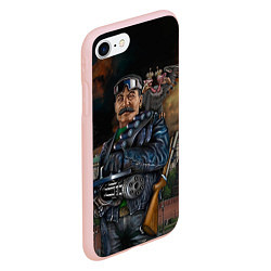Чехол iPhone 7/8 матовый Сталин военный, цвет: 3D-светло-розовый — фото 2
