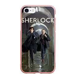 Чехол iPhone 7/8 матовый Sherlock Break, цвет: 3D-светло-розовый