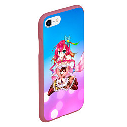 Чехол iPhone 7/8 матовый No Game No Life, цвет: 3D-малиновый — фото 2