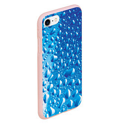 Чехол iPhone 7/8 матовый Капли воды, цвет: 3D-светло-розовый — фото 2