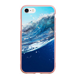 Чехол iPhone 7/8 матовый Стихия воды, цвет: 3D-светло-розовый