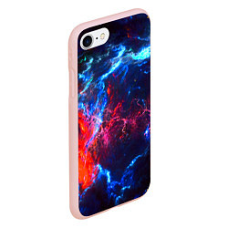 Чехол iPhone 7/8 матовый Космос, цвет: 3D-светло-розовый — фото 2
