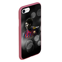 Чехол iPhone 7/8 матовый Leo Messi, цвет: 3D-малиновый — фото 2