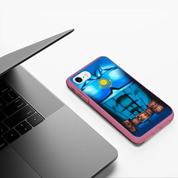 Чехол iPhone 7/8 матовый Капитан Казахстан, цвет: 3D-малиновый — фото 2