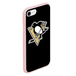 Чехол iPhone 7/8 матовый Pittsburgh Penguins: Malkin, цвет: 3D-светло-розовый — фото 2