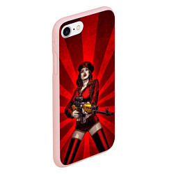 Чехол iPhone 7/8 матовый Red alert girl, цвет: 3D-светло-розовый — фото 2