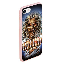 Чехол iPhone 7/8 матовый Iron Maiden: Maidenfc, цвет: 3D-светло-розовый — фото 2